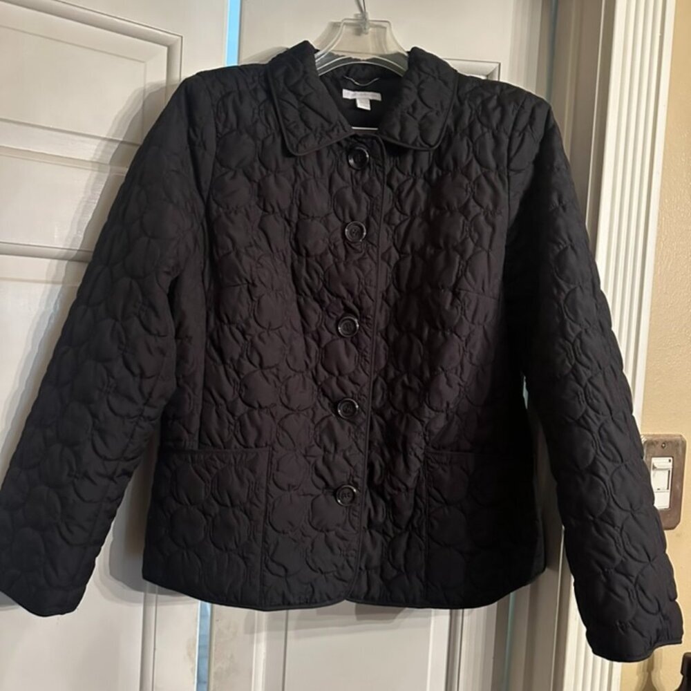 Black Charter Club Quilted Jacket
